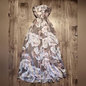 Olia Strapless Floral Maxi Dress Size XS